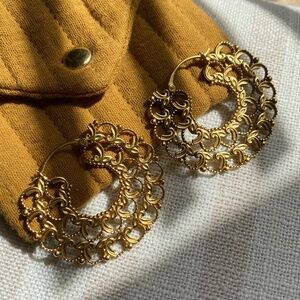 Sezane | Jewelry | Anneaux Tia Szane Gold Hoop Earrings And